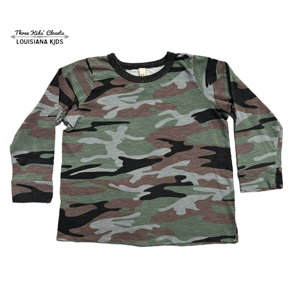 Childhoods 6/7 Green Camo Camouflage Shirt